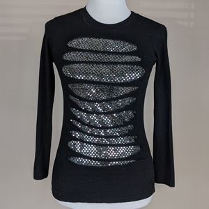 Sequins Top - Black/Silver